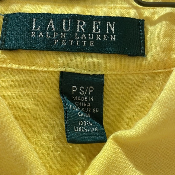 Bright yellow Ralph Lauren button down - Picture 3 of 3